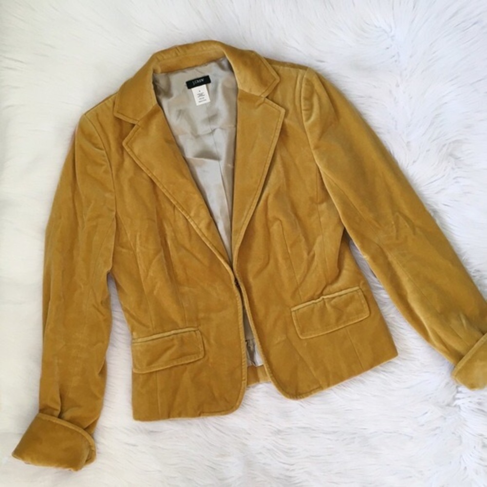 NOT for sale— in search of Jcrew velvet blazer yellow